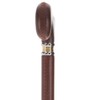 Soft Genuine Leather Grip Brown Cane - Leather Wrapped Shaft