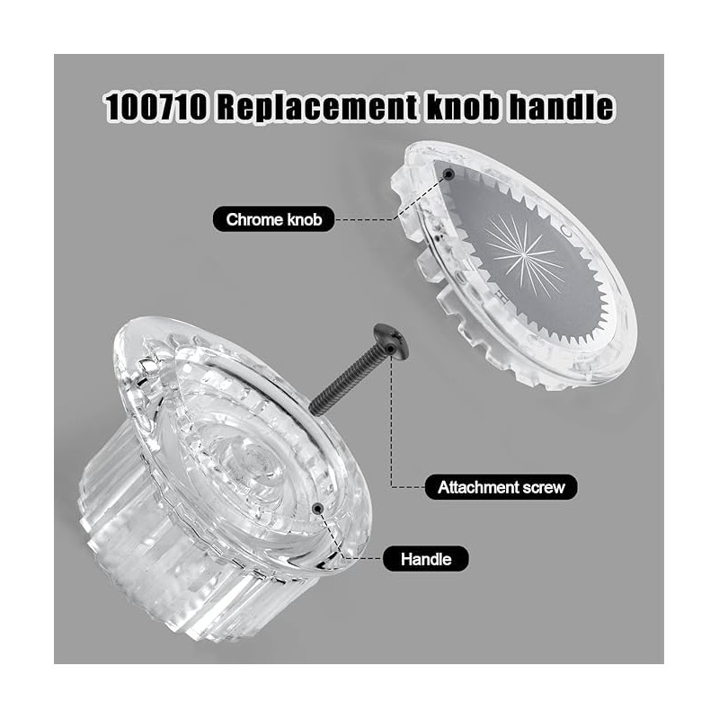 Crovakeu 1pcs-Replacement Knob Compatible with Moen 100710 Shower Handle -