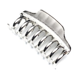 QinGoo Large Stainless Steel Hair Clip, Silver, Metal, Hair Clip, Hair Accessory, Stylish, Women's, Korean, 1 Piece (9 x 7 cm, Silver)