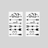 Oottati 2 Sheets Small Tiny Temporary Tattoo Stickers Arrow Heart