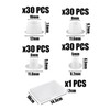 120 White Plastic Hole Plugs, 1 Storage Box, Screw Hole