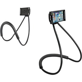 Hosann Century Universal Moblie Phone Stand,Lazy Cell Phone Holder & Neck Cell Tablet Phone Mount Holder Flexible Lazy Bracket (Black)