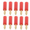 10PCS Banana Plugs 4mm Audio Jack Connector Solderless Six Blade