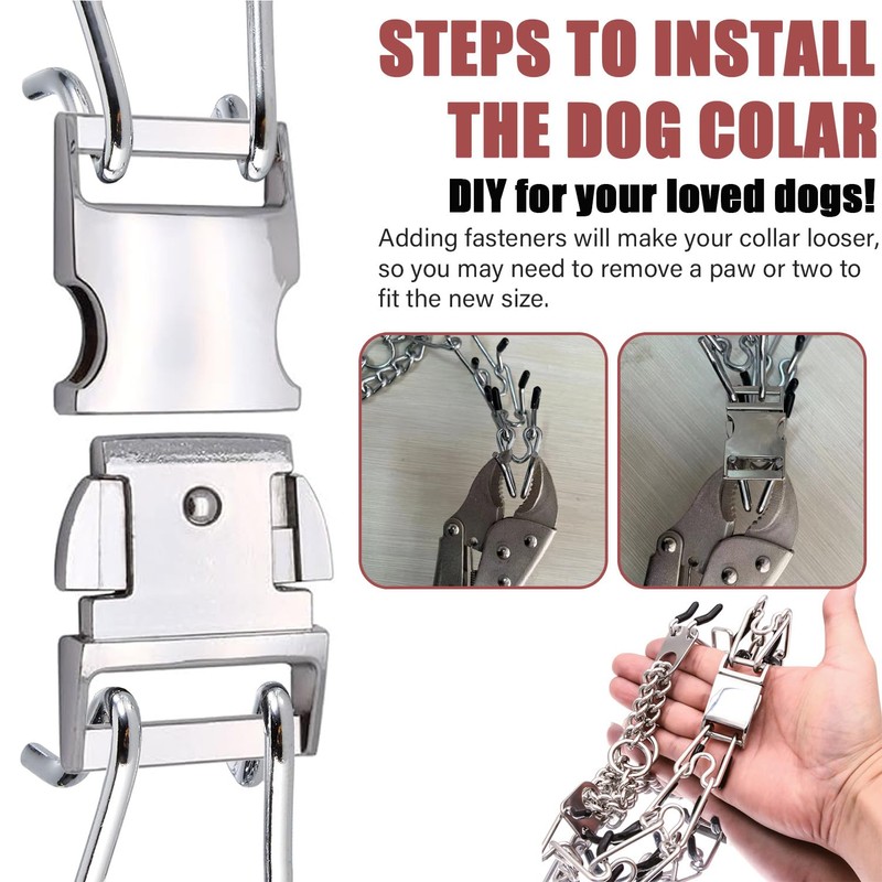 Dog Collar Buckle,Fastener Stainless Steel Buckle for Prong Dog Training