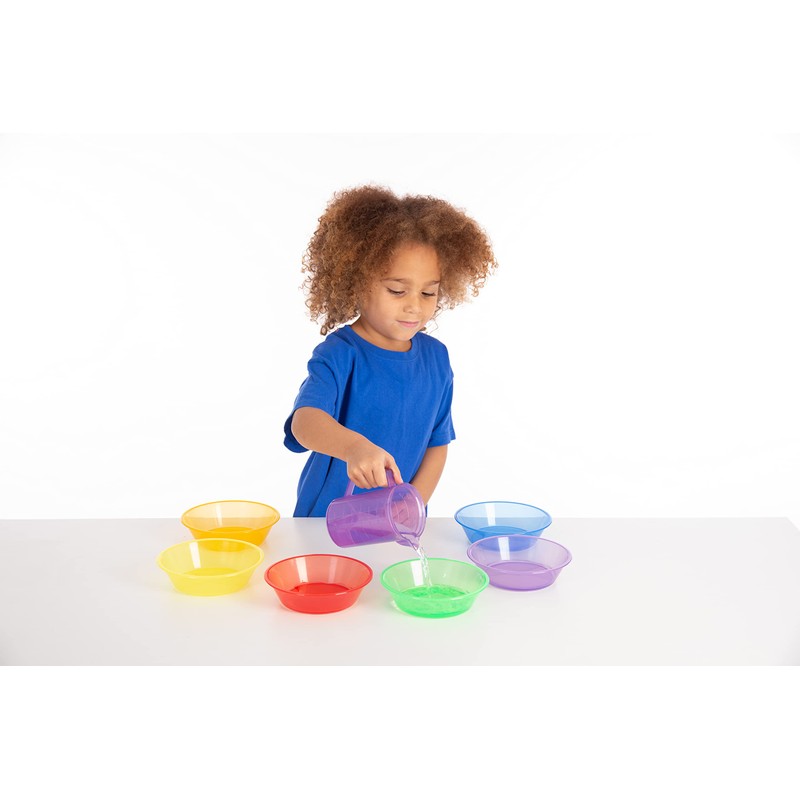 TickiT 73117 Translucent Colour Sorting Bowls, Red, Orange, Yellow, Green,