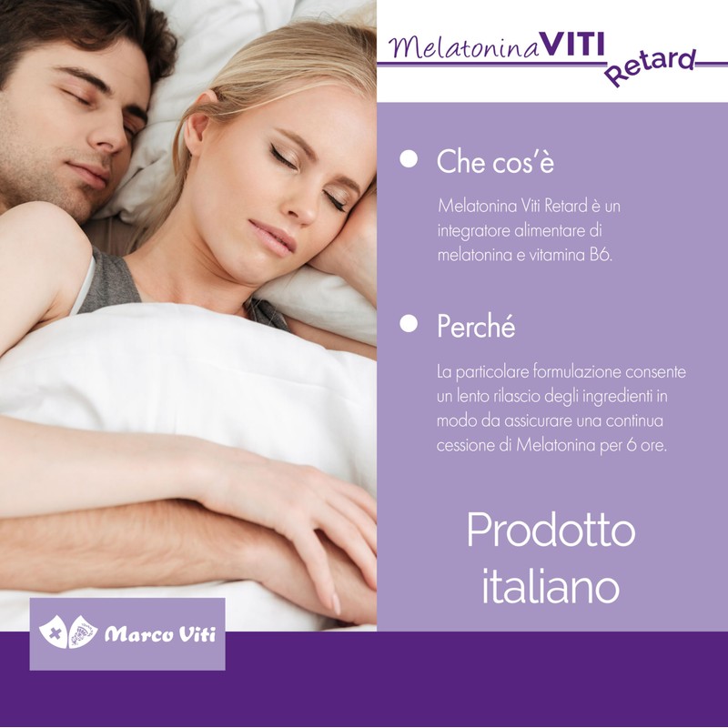 Melatonina Viti Retard - 180 Compresse a Rilascio Prolungato, Integratore