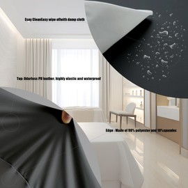 Lufyzora - Funda de cama de piel sintética limpiable, impermeable, reutilizable, para cama de spa, inodoro y de alta elasticidad, diseño de bolsillo superior (6 pies, diseño de bolsillo superior)