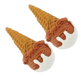 Gogogmee 2pcs Simulated Ice Cream Mold Dessert Photo Props Dessert Toys Ice Cream Cone Realistic Ice Cream Food Toys Pretend Play Toy Decorative Ice Cream Props Simulation Ice Cream Props