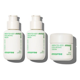 innisfree 이니스프리 그린티 씨드 히알루론산 수분세럼 80mL 2개 + 그린티 씨드 히알루론산 수분크림 50mL