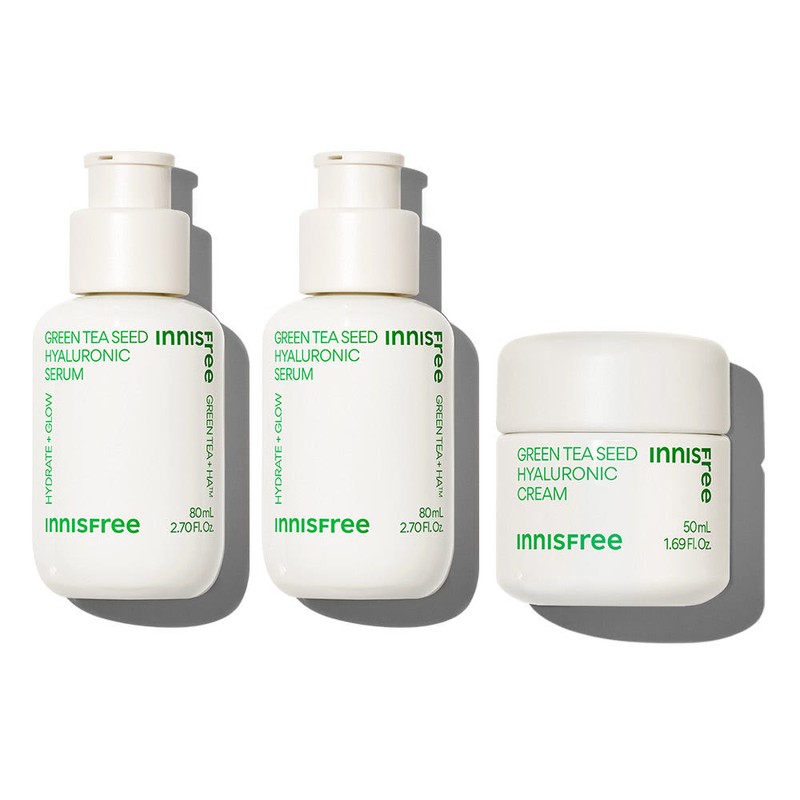 innisfree 이니스프리 그린티 씨드 히알루론산 수분세럼 80mL 2개 + 그린티