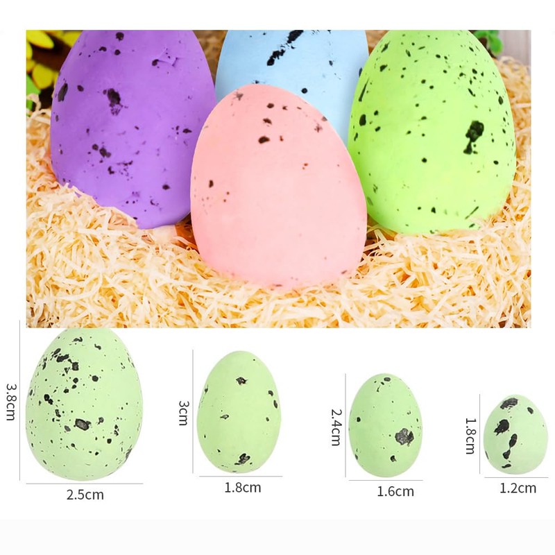 BrightGlow 18 mm Foam Easter Eggs, Pack of 100 Easter