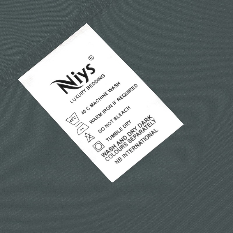 NIYS Luxury Bedding 100% Egyptian Cotton 10"/25CM Fitted Sheets (Charcoal,