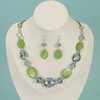Rosslyons Multi Color Beaded Statement Necklace and Earrings for women