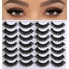 APCYUST Lashes Volume Mink Eyelashes 14 Pairs Cateye Lash Strips