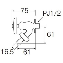 SANEI JY80J-13 Water Faucet Nominal 13 with POS