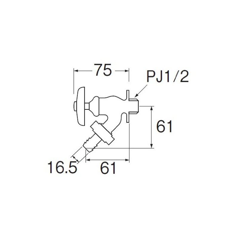 SANEI JY80J-13 Water Faucet Nominal 13 with POS