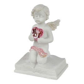 Puckator Peace of Heaven Happily Ever After Cherub Figurine - Romantic Modern Love Wedding Gift Gifts For Girlfriend Fairy Fairies Grave Ornaments Figurine Valentines Day Gifts For Her Him Home Decor