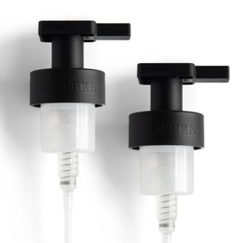 Skipper Foaming Replacement Pump Set - 2 Pack - 40mm (1.57”) Wide Rim (40/410 neck size) - Unique Matte Black Finish - High Rated 1.66c Foam Output for Maximum Foam