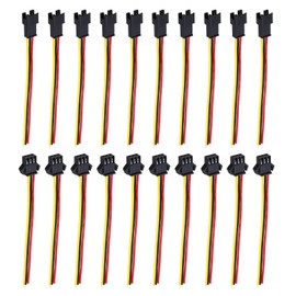 sourcing map Male to Female 3Pin Breadboard Jumper Wire 2.54mm Pitch Ribbon Cable 20cm Long Electronics Breadboard Ribbon Cables for Breadboard Electronic Projects Pack of 10