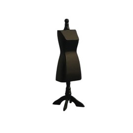 Melody Jane Dolls Houses Doll House Mannequin Dressmaker's Dummy Female Dress Shape Black Wood
