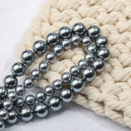vanilla mountain Genuine Tahitian Gray Pearl Soothing Stone Gemstone Beads for Calmness - 8mm