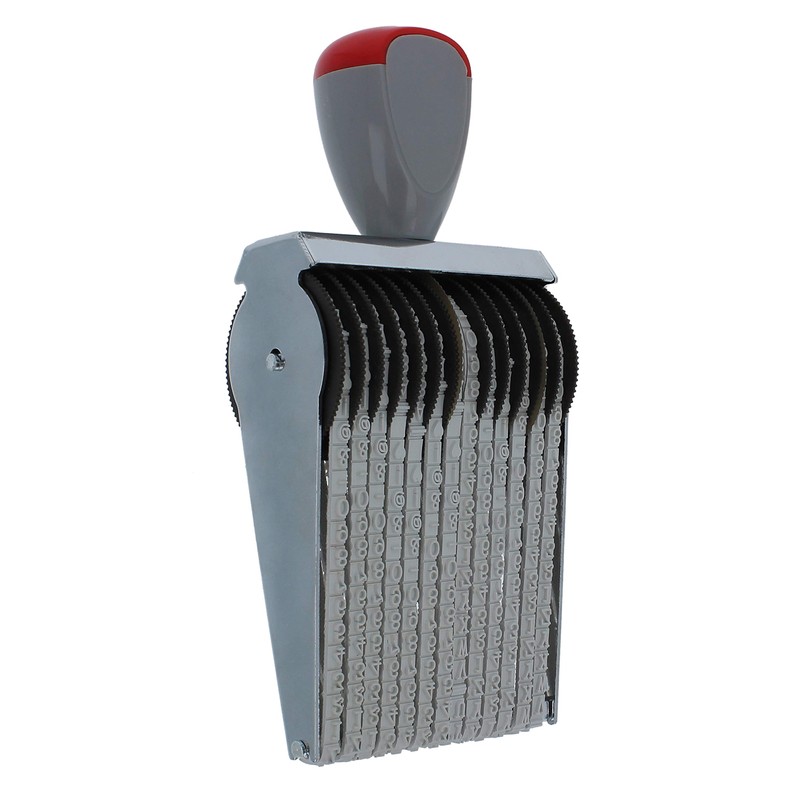 ExcelMark 13 Digit Roller Rubber Stamp - Alphabet Number Symbol