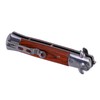 Switchblade Spring Folding Knife Push Button Pocket Comb Oil Hair
