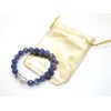 Ethnic bracelet for men in blue imperial jasper beads and