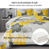 Menghomeus California King Comforter Set Yellow Floral Pattern Printed On