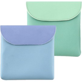 Bolsa de Almacenamiento de Toallas Sanitarias 2 Piezas Pu Portátil y Multipropósito, Diseño Delicado y Atractivo, para Mujer, Adecuado para Tampones y Uso Diario