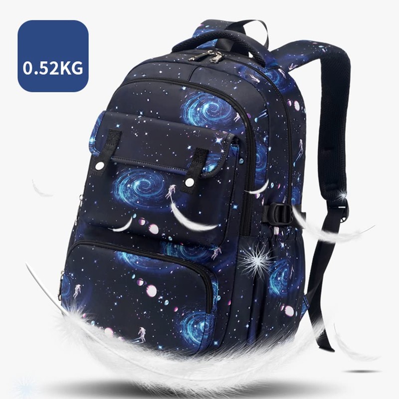 Mildame Galaxy Backpack for Boys with Lunch Box Set, 3Pcs