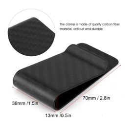 Haosie Money Clip, 2.8 x 1.5 x 0.5in Credit Card Clamp, Black Minimalist Ultralight Slim Carbon Fiber Money Clip Business Money Cash Clip Credit Cards Holder Clamp Wallet for Men