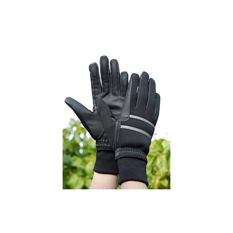 Rhinegold Thinsulate Knit Cuff Winter Riding Glove-Sml-Blk