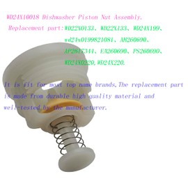 1Pcs Emmui Dishwasher Piston Nut Assembly WD24X10018 Compatible with GE Kenmore Dishwasher for Replace WD24X220, AP2617344, WD24X0199, PS260690