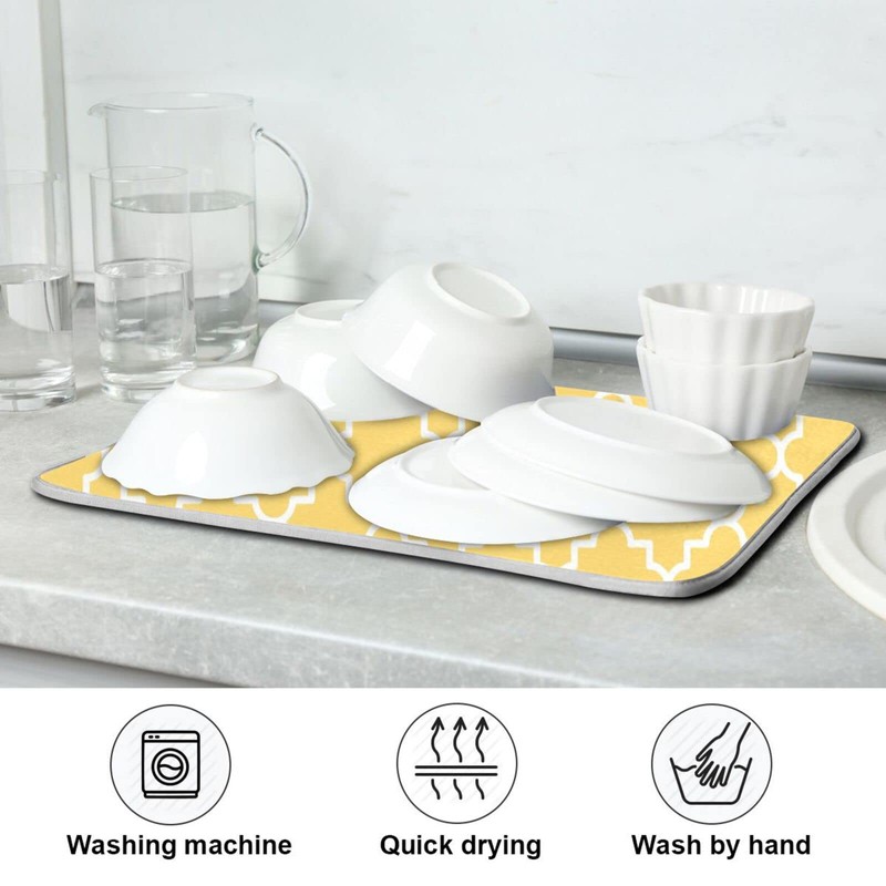 Super Absorbent Dish Drying Mat, Microfiber Fast-Drying Dish Mat, 24"