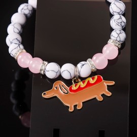 Kivosliviz Dachshund Bracelet for Women Dog Gifts brown Dachshund Lovers Jewelry Items Dachshund Bracelet, Medium, Stainless Steel, no gemstone