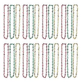 Beistle S57262AZ4 Plastic Fiesta Beaded Necklaces 24 Piece Mexican Party Supplies Chili Pepper Sombrero Favors, 33", Red/Green/Yellow