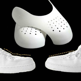 Generic Shoe Guard Crease Protector, 4 Large Pairs Shoe Anti Crease Shoe Protector white and black, L 7-12