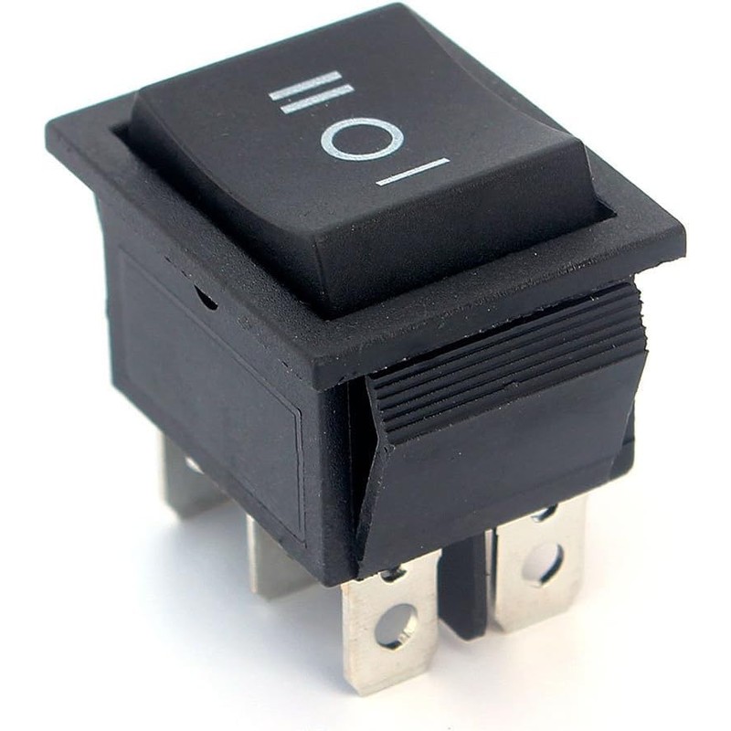 Switian 6Pcs 6-Terminals 3 Position ON/OFF/ON DPDT Boat Rocker Switch