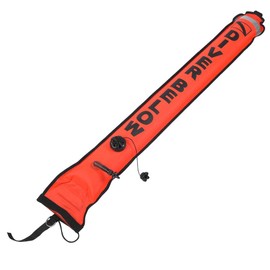 Keenso Diving Accessories 6FT High Visibility Surface Marker Buoy Inflatable Marker Diving Buoy(Red) diving