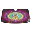 senya Car Windshield Sunshade Namaste Mandala Pattern, Blocks Sun Visor