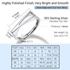 Womens Small V Letter Ring Jewelry for Girlfriend Sterling Silver