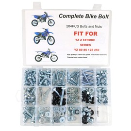 Xitomer 284 PCS Bolts Kit Fit for YZ 80/85/125/250 Fit for YZ85/YZ125/YZ250 Fit for WR250F/WR250R/WR250X/WR400F/WR450F/YZ250F/YZ450F, Body Plastic Fenders Frame Engine Bolts Kits