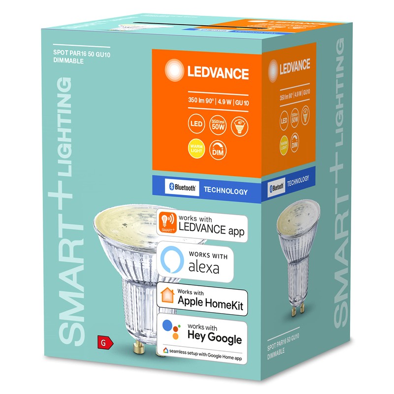 LEDVANCE Smart Led Reflector Lamp With Bluetooth, Gu10, Warm White