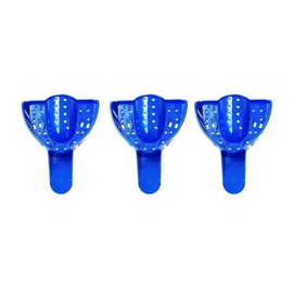 VSDent Dental Impression Trays - Pack of 12 Blue (Medium Upper # 3)