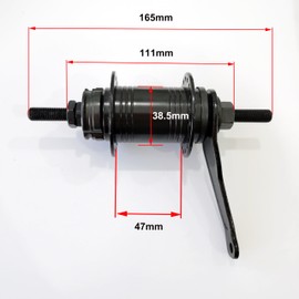 DONSP1986 Bicycle Coaster Brake Hub/Bike Brake Rear Hub 36 Hole Stainless Steel (Black)