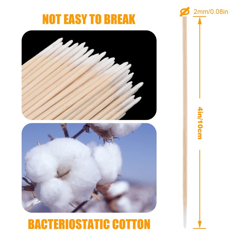 EKYSSO 600 Counts 4 Inch Microblading Cotton Swabs, Microblading Supplies,
