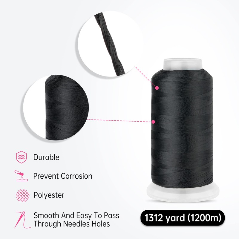 Beauty7 Premium Weaving Set Black/Brown/Beige Hair Weaving Needle Thread Expansion