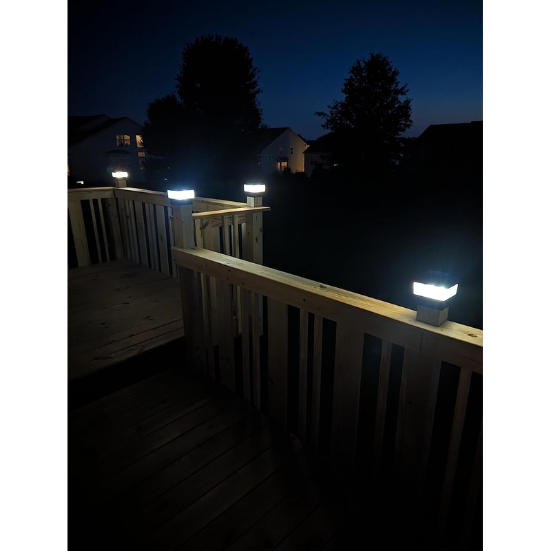 ONLSITY Single Solar Post Cap Lights for 4"x4" Posts &