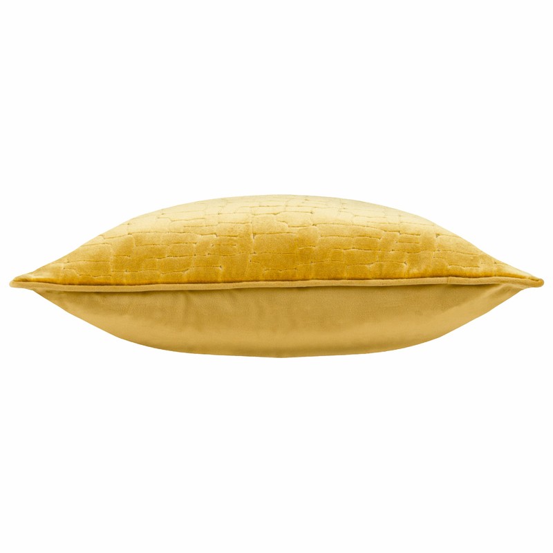 Paoletti Bloomsbury Cushion Cover, Mustard, 50 x 50cm